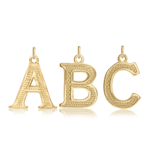 Load image into Gallery viewer, ITI NYC Pro Caption Bold with Beaded Design in 14K Gold (15mm) (100% Polished with Bail)