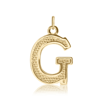 Load image into Gallery viewer, ITI NYC Pro Caption Bold with Beaded Design in 14K Gold (15mm) (100% Polished with Bail)