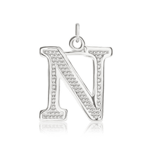 Load image into Gallery viewer, ITI NYC Pro Caption Bold with Beaded Design in Sterling Silver (15mm) (100% Polished with Bail)