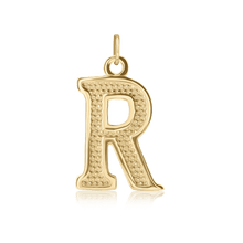 Load image into Gallery viewer, ITI NYC Pro Caption Bold with Beaded Design in 14K Gold (15mm) (100% Polished with Bail)