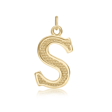 Load image into Gallery viewer, ITI NYC Pro Caption Bold with Beaded Design in 14K Gold (15mm) (100% Polished with Bail)