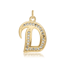 Load image into Gallery viewer, ITI NYC Fancy Pro Caption in Sterling Silver (16mm) (100% Polished with Bail - Includes CZs)