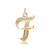 Load image into Gallery viewer, ITI NYC Fancy Pro Caption in Sterling Silver (16mm) (100% Polished with Bail - Includes CZs)