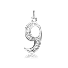 Load image into Gallery viewer, ITI NYC Fancy Pro Caption in Sterling Silver (16mm) (100% Polished with Bail - Includes CZs)