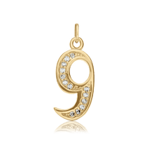 Load image into Gallery viewer, ITI NYC Fancy Pro Caption in Sterling Silver (16mm) (100% Polished with Bail - Includes CZs)