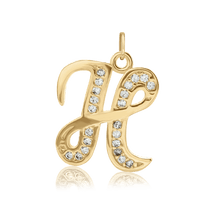 Load image into Gallery viewer, ITI NYC Fancy Pro Caption in Sterling Silver (16mm) (100% Polished with Bail - Includes CZs)