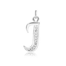 Load image into Gallery viewer, ITI NYC Fancy Pro Caption in Sterling Silver (16mm) (100% Polished with Bail - Includes CZs)