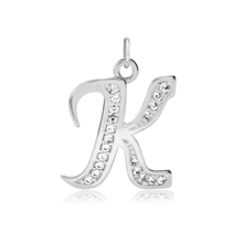 Load image into Gallery viewer, ITI NYC Fancy Pro Caption in Sterling Silver (16mm) (100% Polished with Bail - Includes CZs)