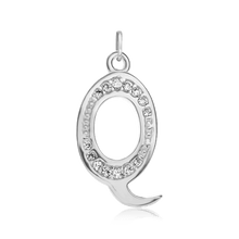 Load image into Gallery viewer, ITI NYC Fancy Pro Caption in Sterling Silver (16mm) (100% Polished with Bail - Includes CZs)