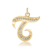 Load image into Gallery viewer, ITI NYC Fancy Pro Caption in Sterling Silver (16mm) (100% Polished with Bail - Includes CZs)