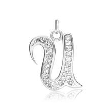 Load image into Gallery viewer, ITI NYC Fancy Pro Caption in Sterling Silver (16mm) (100% Polished with Bail - Includes CZs)