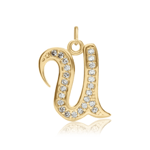 Load image into Gallery viewer, ITI NYC Fancy Pro Caption in Sterling Silver (16mm) (100% Polished with Bail - Includes CZs)