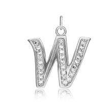 Load image into Gallery viewer, ITI NYC Fancy Pro Caption in Sterling Silver (16mm) (100% Polished with Bail - Includes CZs)