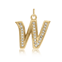 Load image into Gallery viewer, ITI NYC Fancy Pro Caption in Sterling Silver (16mm) (100% Polished with Bail - Includes CZs)