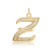 Load image into Gallery viewer, ITI NYC Fancy Pro Caption in Sterling Silver (16mm) (100% Polished with Bail - Includes CZs)