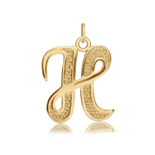 Load image into Gallery viewer, ITI NYC Fancy Pro Caption Bold with Beaded Design in 14K Gold (17mm) (100% Polished with Bail)