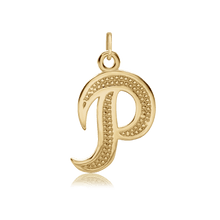 Load image into Gallery viewer, ITI NYC Fancy Pro Caption Bold with Beaded Design in 14K Gold (17mm) (100% Polished with Bail)