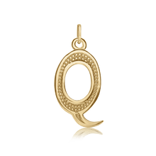 Load image into Gallery viewer, ITI NYC Fancy Pro Caption Bold with Beaded Design in 14K Gold (17mm) (100% Polished with Bail)