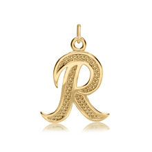 Load image into Gallery viewer, ITI NYC Fancy Pro Caption Bold with Beaded Design in 14K Gold (17mm) (100% Polished with Bail)