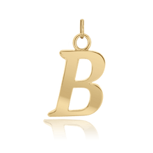 Load image into Gallery viewer, ITI NYC Capitolina Extra Bold Italic in 14K Gold (13mm) (100% Polished with Bail)