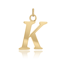 Load image into Gallery viewer, ITI NYC Capitolina Extra Bold Italic in 14K Gold (13mm) (100% Polished with Bail)