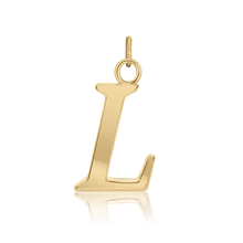 Load image into Gallery viewer, ITI NYC Capitolina Extra Bold Italic in 14K Gold (13mm) (100% Polished with Bail)