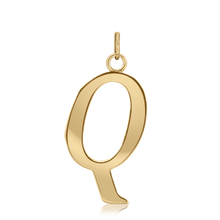 Load image into Gallery viewer, ITI NYC Capitolina Extra Bold Italic in 14K Gold (13mm) (100% Polished with Bail)