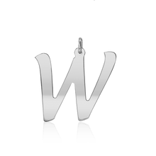 Load image into Gallery viewer, ITI NYC Diamond Girl Bold in Sterling Silver (25mm) (100% Polished with Bail)