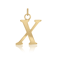 Load image into Gallery viewer, ITI NYC Capitolina Extra Bold Italic in 14K Gold (13mm) (100% Polished with Bail)