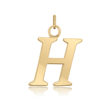 Load image into Gallery viewer, ITI NYC Capitolina Extra Bold Italic in 14K Gold (13mm) (100% Polished with Bail)