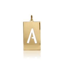 Load image into Gallery viewer, ITI NYC Uppercase Block Cut Out in Sterling Silver (28mm) (100% Polished with Bail)