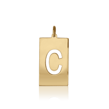 Load image into Gallery viewer, ITI NYC Uppercase Block Cut Out in Sterling Silver (28mm) (100% Polished with Bail)