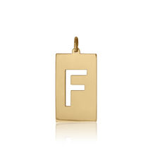 Load image into Gallery viewer, ITI NYC Uppercase Block Cut Out in Sterling Silver (28mm) (100% Polished with Bail)