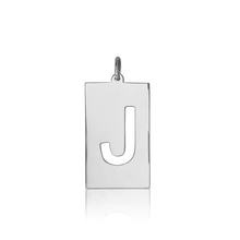 Load image into Gallery viewer, ITI NYC Uppercase Block Cut Out in Sterling Silver (28mm) (100% Polished with Bail)