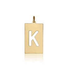 Load image into Gallery viewer, ITI NYC Uppercase Block Cut Out in Sterling Silver (28mm) (100% Polished with Bail)