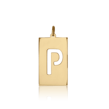 Load image into Gallery viewer, ITI NYC Uppercase Block Cut Out in Sterling Silver (28mm) (100% Polished with Bail)