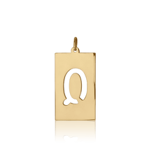 Load image into Gallery viewer, ITI NYC Uppercase Block Cut Out in Sterling Silver (28mm) (100% Polished with Bail)