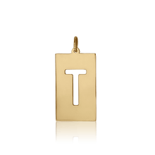 Load image into Gallery viewer, ITI NYC Uppercase Block Cut Out in Sterling Silver (28mm) (100% Polished with Bail)