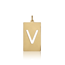 Load image into Gallery viewer, ITI NYC Uppercase Block Cut Out in Sterling Silver (28mm) (100% Polished with Bail)