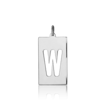 Load image into Gallery viewer, ITI NYC Uppercase Block Cut Out in Sterling Silver (28mm) (100% Polished with Bail)