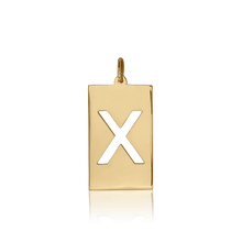 Load image into Gallery viewer, ITI NYC Uppercase Block Cut Out in Sterling Silver (28mm) (100% Polished with Bail)