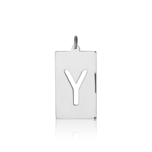 Load image into Gallery viewer, ITI NYC Uppercase Block Cut Out in Sterling Silver (28mm) (100% Polished with Bail)