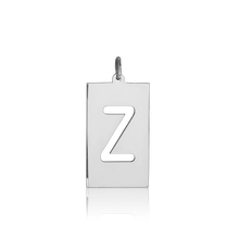 Load image into Gallery viewer, ITI NYC Uppercase Block Cut Out in Sterling Silver (28mm) (100% Polished with Bail)