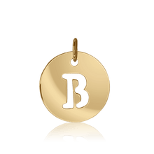 Load image into Gallery viewer, ITI NYC Uppercase Cut Out Disc in Sterling Silver (12mm) (100% Polished with Bail)