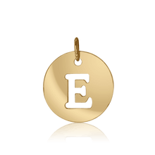 Load image into Gallery viewer, ITI NYC Uppercase Cut Out Disc in Sterling Silver (12mm) (100% Polished with Bail)