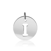 Load image into Gallery viewer, ITI NYC Uppercase Cut Out Disc in 14K Gold (12mm) (100% Polished with Bail)