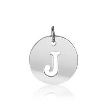 Load image into Gallery viewer, ITI NYC Uppercase Cut Out Disc in 14K Gold (12mm) (100% Polished with Bail)