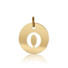 Load image into Gallery viewer, ITI NYC Uppercase Cut Out Disc in Sterling Silver (12mm) (100% Polished with Bail)