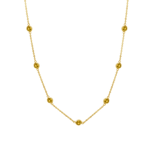 Load image into Gallery viewer, Bulk / Spooled Diamond by the Yard Cable Chain in 14K Yellow Gold (Diamond Bezel: Every 1.5")