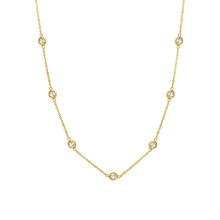 Load image into Gallery viewer, Bulk / Spooled Diamond by the Yard Cable Chain in 14K Yellow Gold (Diamond Bezel: Every 1.5")